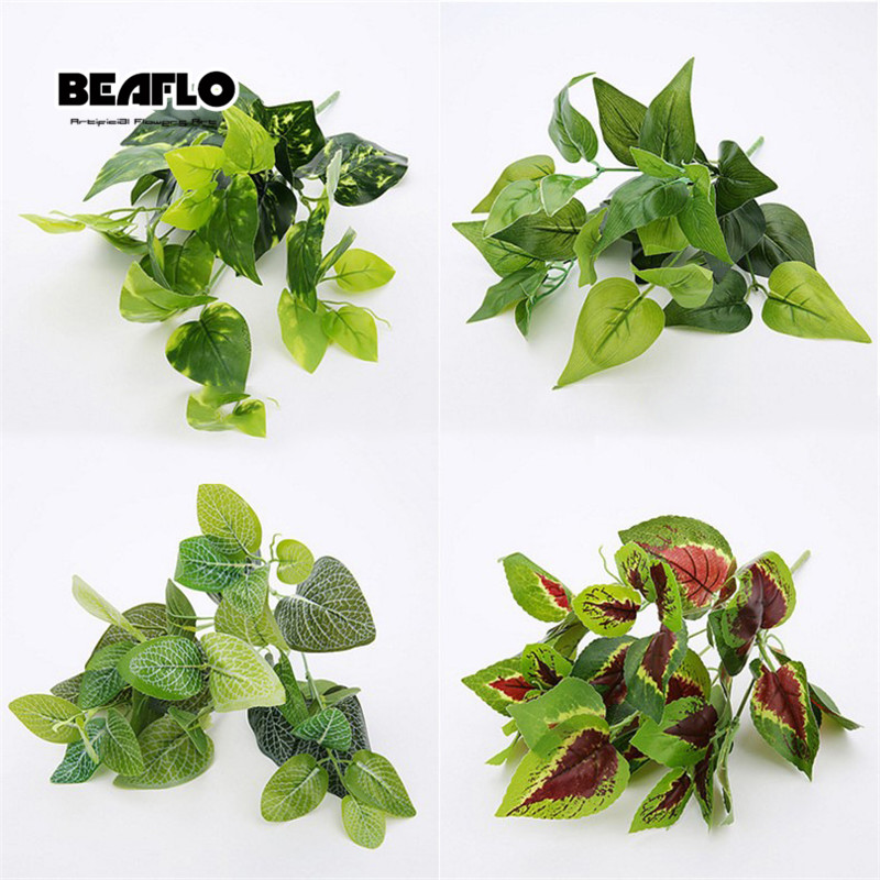 

1 Pc Artificial Flower Plant Mung Bean Leaves Floristry Plant Arrangement Wedding Decorative 14 Style, Beige