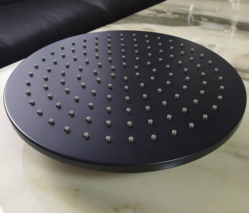

High Quality Luxury Balck Showerheads European Style Large SUS304 Rainfall Bathroom 20 25 30 cm Ceiling shower head Single Rain functions