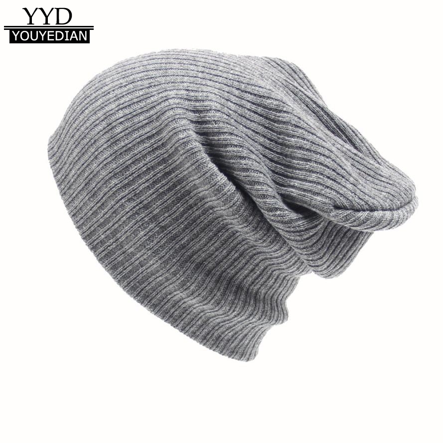 2016 New Fashion Women Men Knitting Beanie Hip-Hop Winter Warm Caps Unisex 6Colors Hats For Women Feminino Bone S18120302
