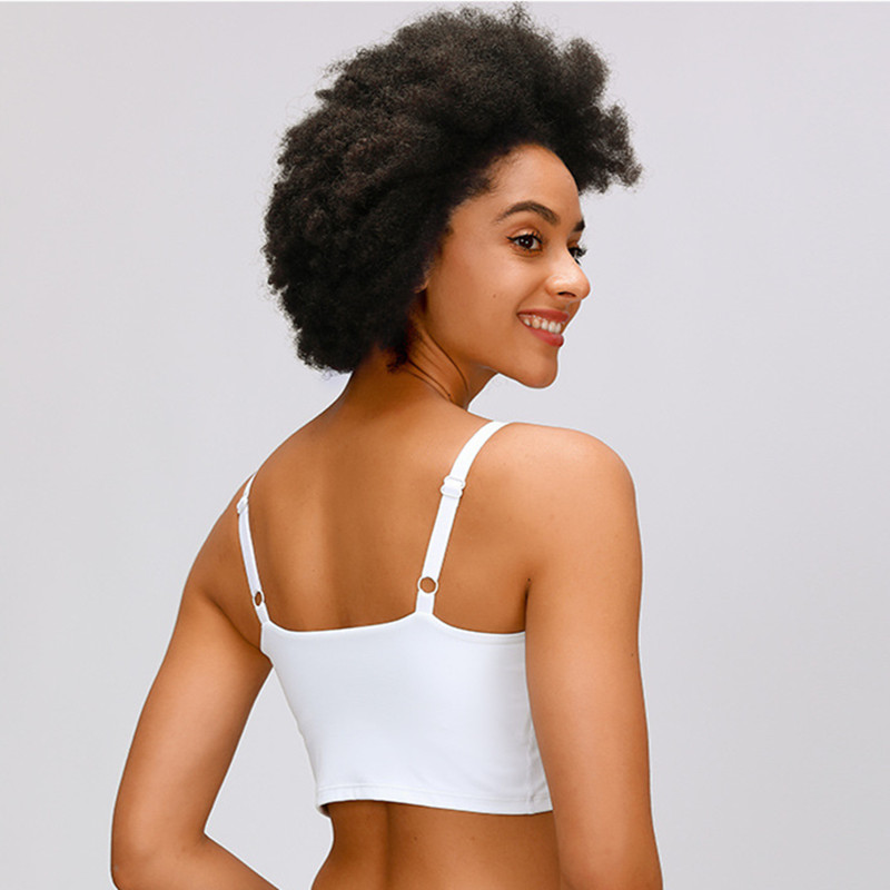 

Classic Nude Buckle Beauty Back Strap Yoga Vest Gym Yoga Top Wear Female Sports Camisole Fitness Suit Workout Athletic Bras, Green