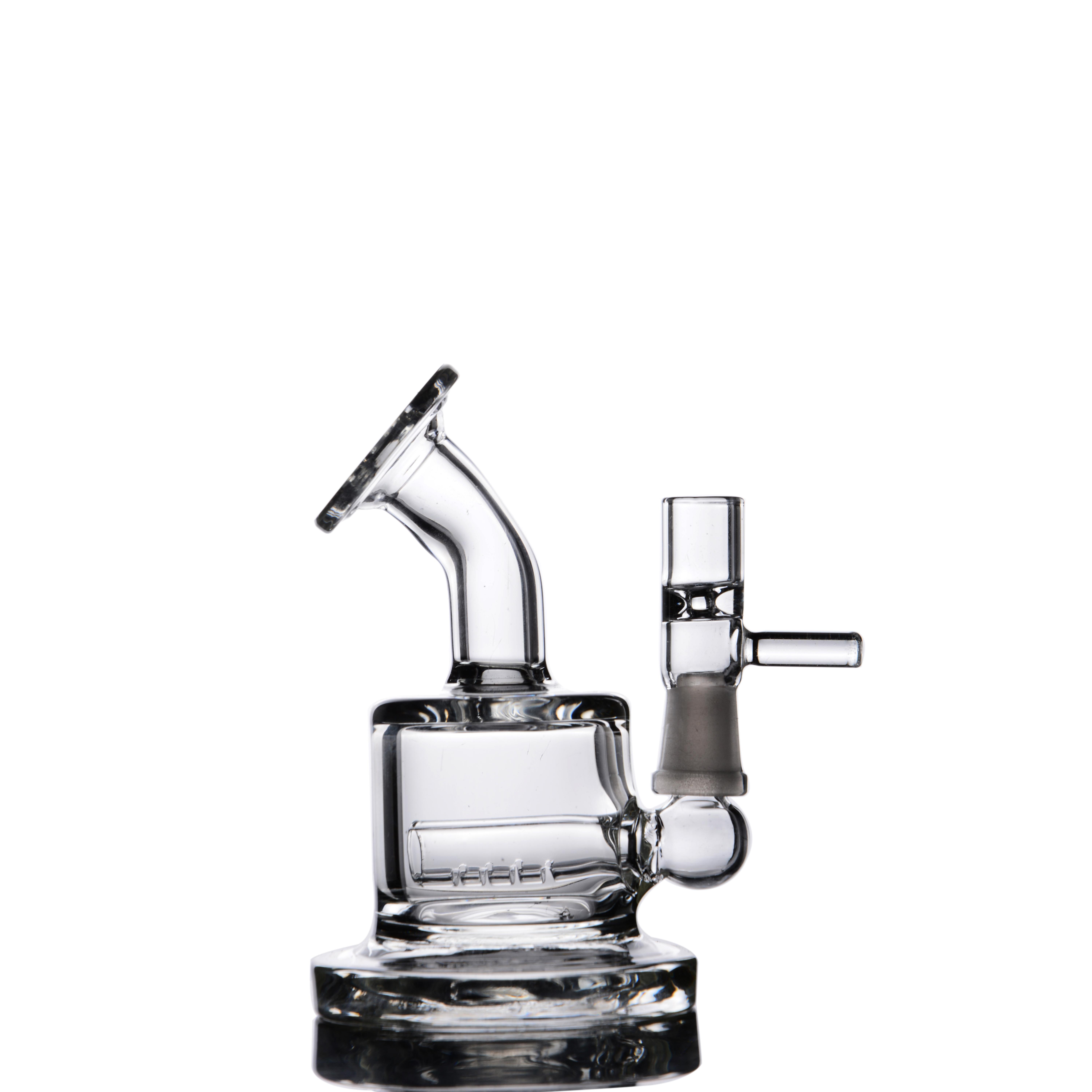 

3.2 Inchs Mini Bong Thick Heady Glass Bongs Klein Small Recycler Dab Oil Rigs Water Pipes With Downstem Perc 10mm Joint