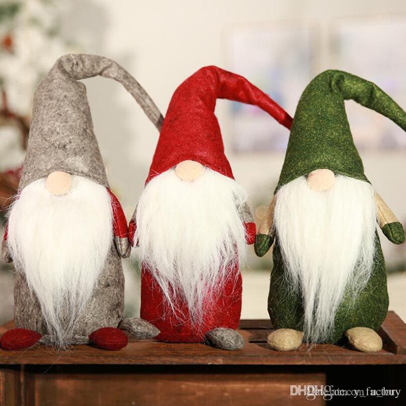 

Standing Swedish Tomte Santa Doll Scandinavian Gnome Plush Birthday Present - Home Ornaments Holiday Decoration Table Decor Wholesale