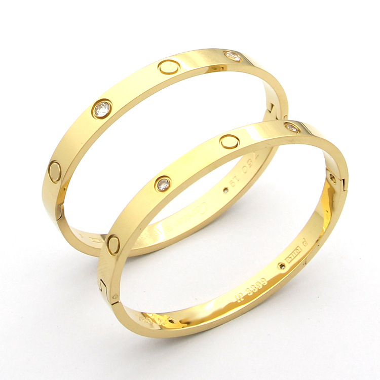 

Fashion-Steel Love Bracelets bangles for Women Men jewelry Bangles &Bracelet Buckle Femme Pulseira Feminina Masculina with Dust bag
