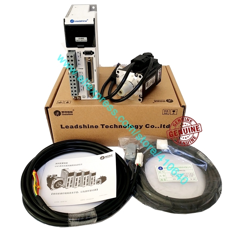 EL5-P0200 Leadshine 400W L5-400Z AC Servo Motor Drive and 200 W Leadshine AC Servo Motor ACM6002L2H-B0-D-SS with Cables Connecor-image-463766257