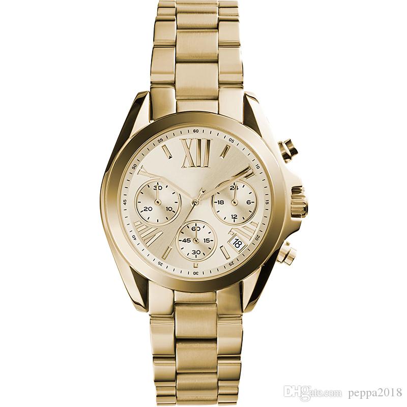 

2020 Hot sells Top quality Steel Women Watch Fashion Casual clock Big dial Man Wristwatches Luxury watches Lovers watch lady classic watch, Slivery;brown
