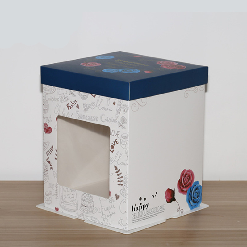 

Wholesale 10PCS 6-10 Inches Creative printing Gift Box Simple Cake Box Big Size Rose Bear Birthday Party Cake Packge