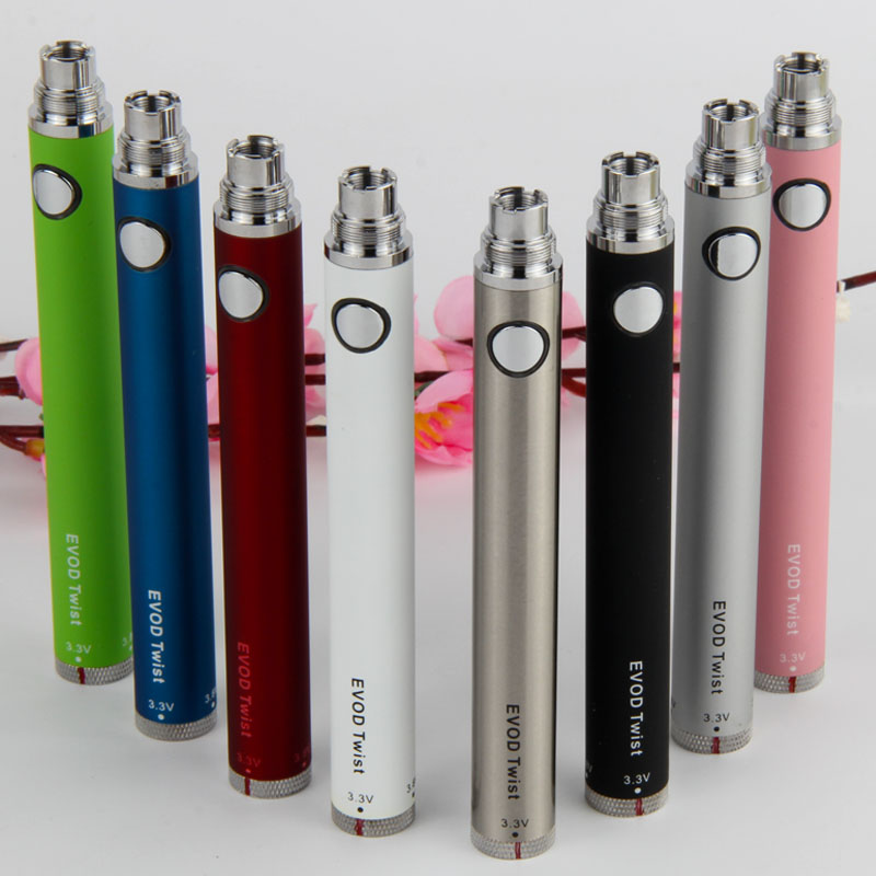 

EVOD Twist Vape Battery 510 Thread eGo Vaporizer Pen 650 900 mah eCig Battries Popular Voltage Adjustable Electronic Cigarette Vapes 5 Pcs