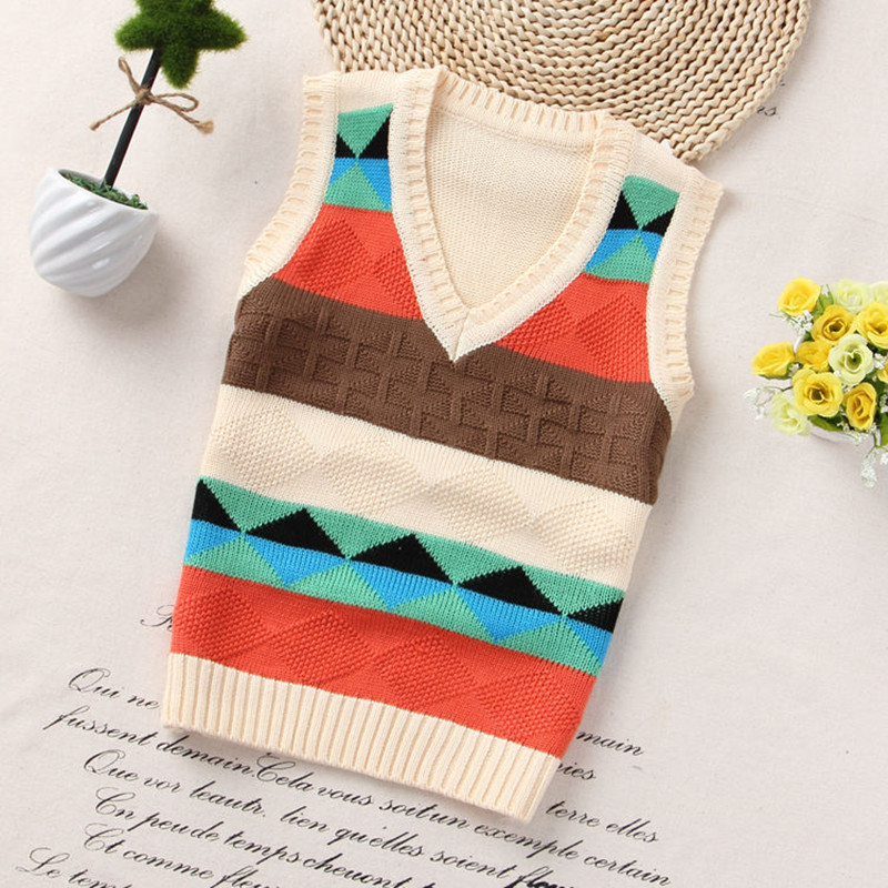 

Boys Preppy Style Sweater Vest England Style Solid Cotton Vest for School Boys Children Knitted Vest Coat