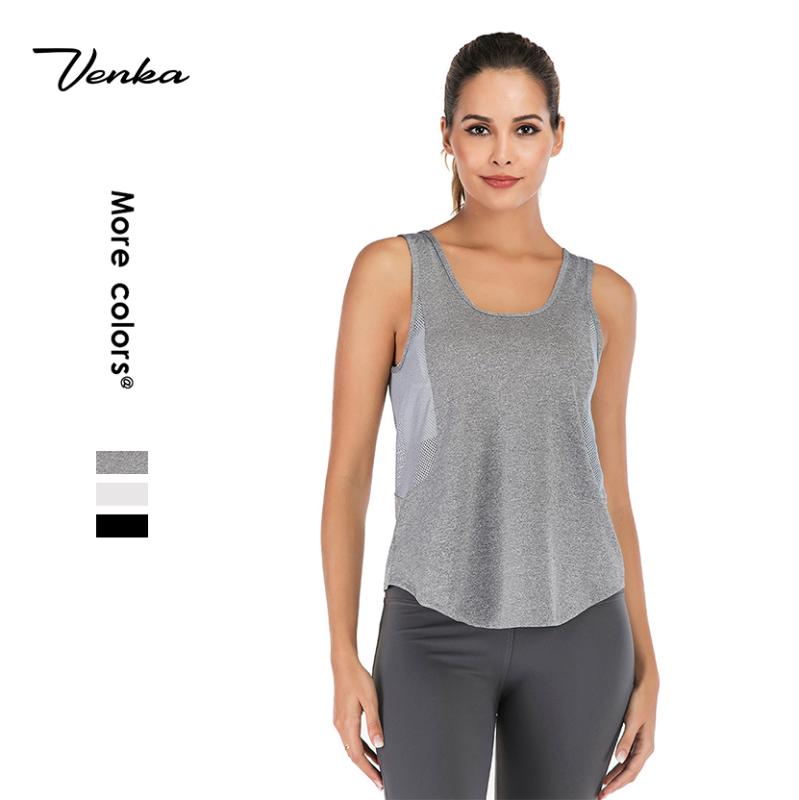 

Loose Active Wear Casual Wear Youth White Tank Top Women OEM Vest Mesh Tank Top, Black