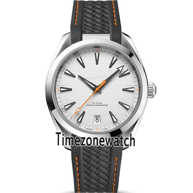 

Aqua Terra 150M 220.12.41.21.02.002 Automatic 8507 Mens Watch James Bond Steel Case White Texture Dial Black Rubber Timezonewatch E151b2, E151b (5)