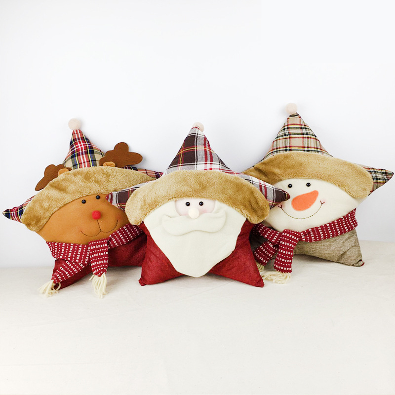 

Christmas Gift Plush Toy for Child Snowman Santa Claus Hugging Pillow Christmas Decoration Pillow Cushion Xmas Navidad Decor 1pc