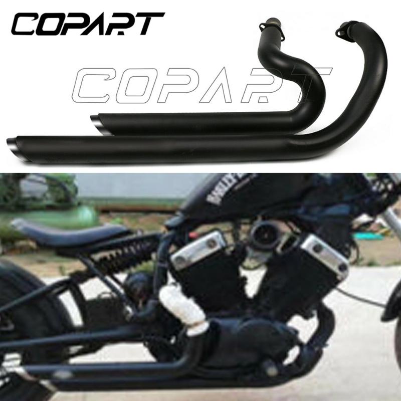 

For Virago 535 Cruiser Motorcycle Exhaust Pipe Muffler With Removable