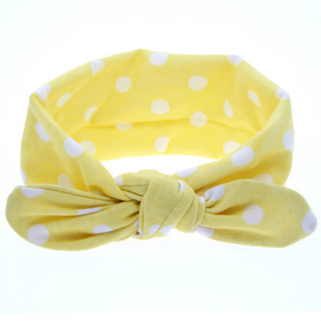 

2020 Kids Designer Accessories Baby Girls Fashion Hairband Cut Rabbit Ear Headband Girls Casual Print Hair Accessories New, Yellow