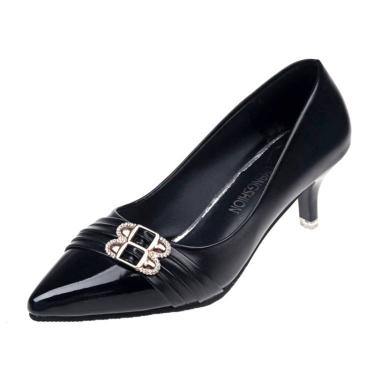black shiny shoes ladies