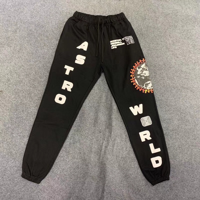 

2020ss Travis ScoCactus Jack Festival World Globe Sweatpants Women Men ASTROWORLD Pants Drawstring Joggers Sweatpants