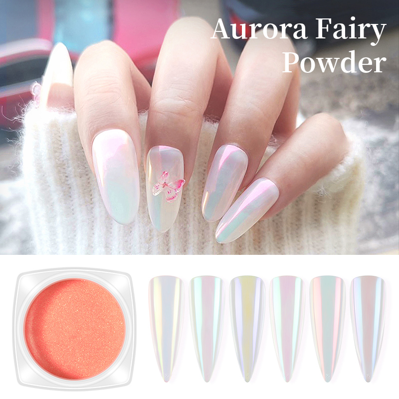 Shiny Ice Transparent Nail Unicorn Mirror Powder Chrome Mermaid Glitter Pigment Nail Art Tips Decoration Accessories Dust I049-image-552027317