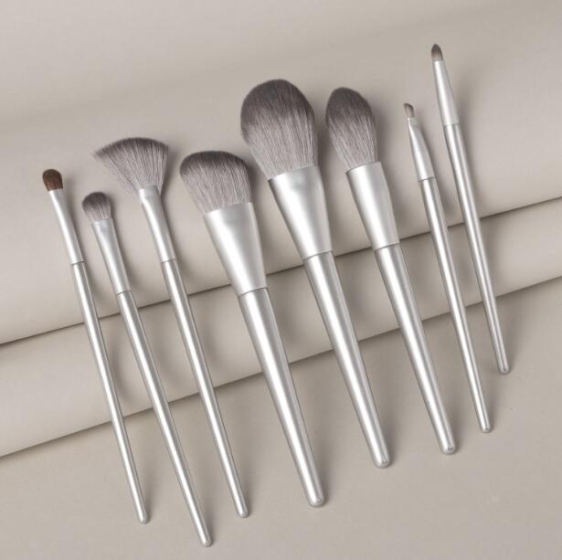 Horse hair makeup brushes set for eyeshadow loose powder foundation cosmetics with 7pcs tools makeup accessory 4 colors available DHL Free-image-564261636