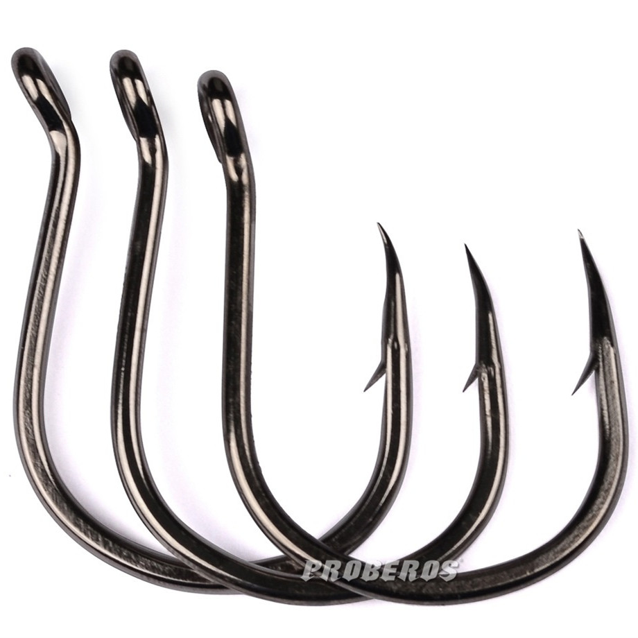 

100pcs SZ-71202 Black KUDAKO Hook High Carbon Steel Barbed Hooks Fishing Hooks Fishhooks 1/0#-6/0#