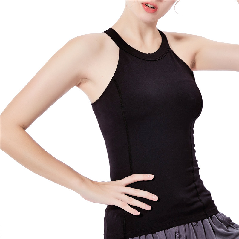 

Sports Yoga Underwear Beauty Back Chest Pad Sleeveless Fitness Long Tight Vest Quick-Dry Running Training Bra Womens /30, White