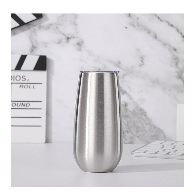 

6oz champagne flute wine tumbler Stainless Steel wiine glasses Vacuum Insulated double wall coffee mug travel mug