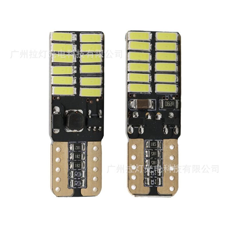 

1 Pair High Power 4014 W5W 12V Super Bright LED Car Light T10Width Lamp Automobiles License Plate/Reading Light 24SMD