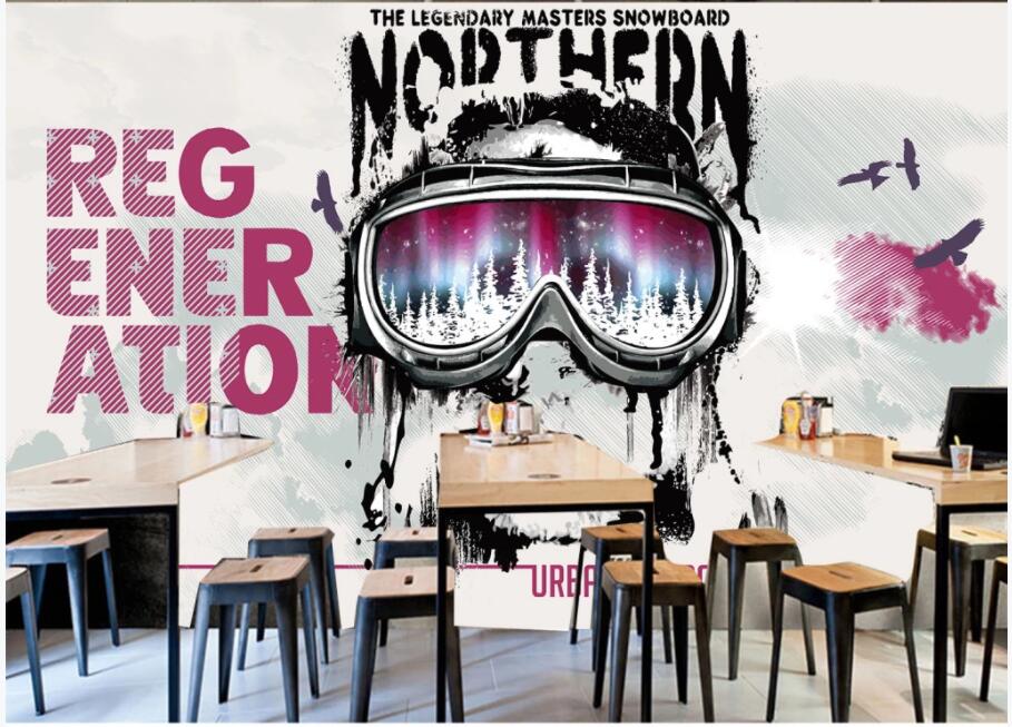

custom photo 3d wallpaper Industrial style graffiti handsome guy bar living room home decor 3d wall murals wallpaper for walls 3 d, Non-woven