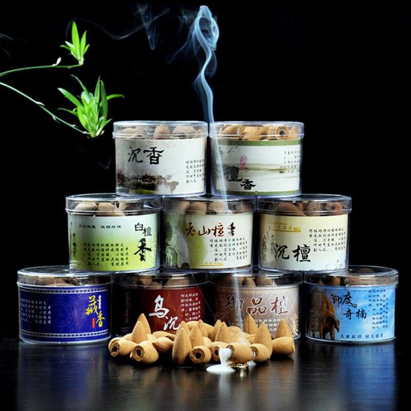 

10 Box 400PCS Backflow Ceramic Incense Holder Smoke Tower Cones Bullet Hollow Cone Home Fragrances Natural Relaxing Relieving Stress