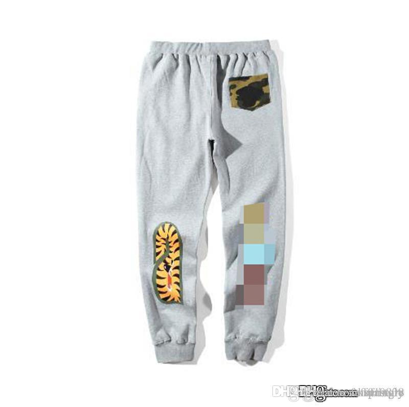 

Best Quality A Bathing A Ape Bathing 1 Ape Pants Bap Sweatpants Skinny Outwear Casual Jogger Trousers Unisex, Black