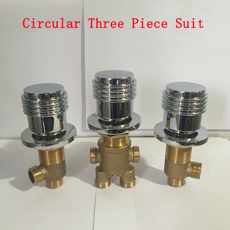 

Circular shower room mixing valve/separator chrome plated, Cold and hot water master switch, Brass bathroom bathtub faucet mixer
