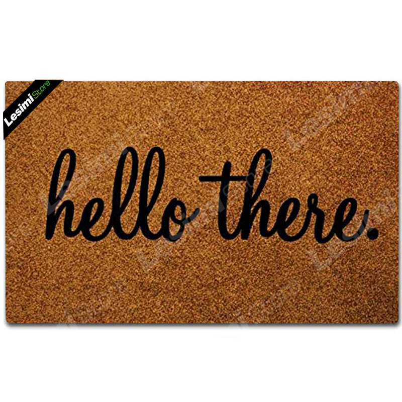 

Door Mat Entrance Floor Mat Hello There Designed Funny Indoor Outdoor Doormat Non-Woven Fabric Top 23.6"X15.7" 18x20in Gate Pad