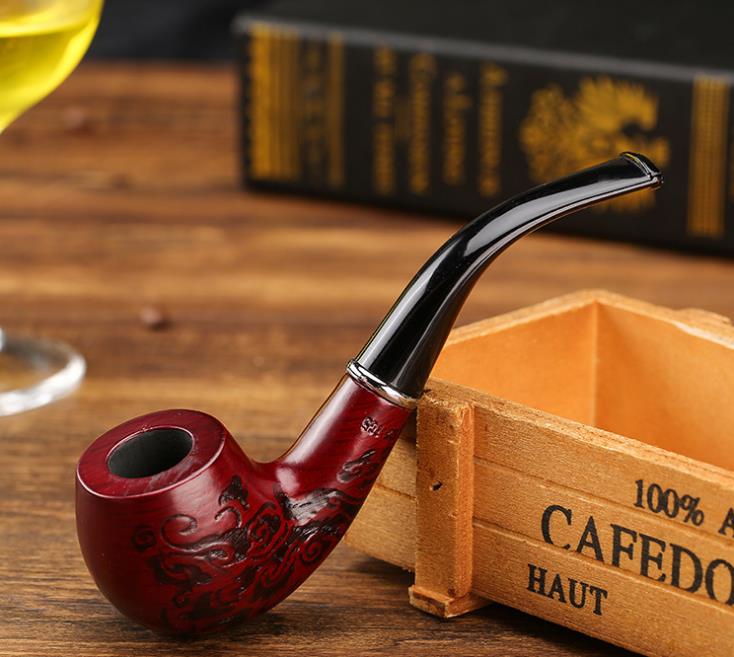 

New Type of Solid Wood Short Pipe with 147 mm Bend Removable Tobacco Nozzle Individual Creative Tobacco Fittings in 2019