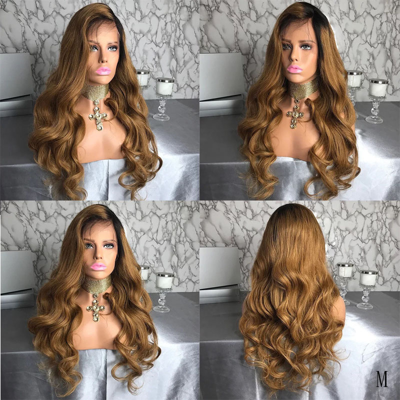 

Ombre Blonde Body Wave Wig Colored Glueless 13*6 Deep Part Lace Front Wig Brazilian Remy Human Hair Closure Preplucked Babyhair