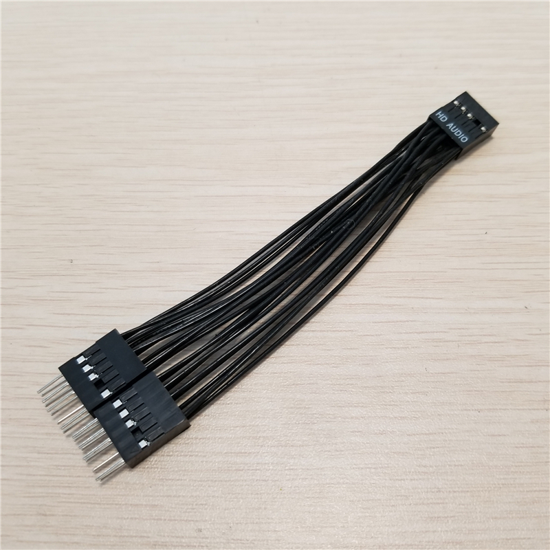 

Motherboard Audio HD Extension Cable 9Pin 1 Female to 2 Male Y Splitter Cable Black 10cm for PC DIY