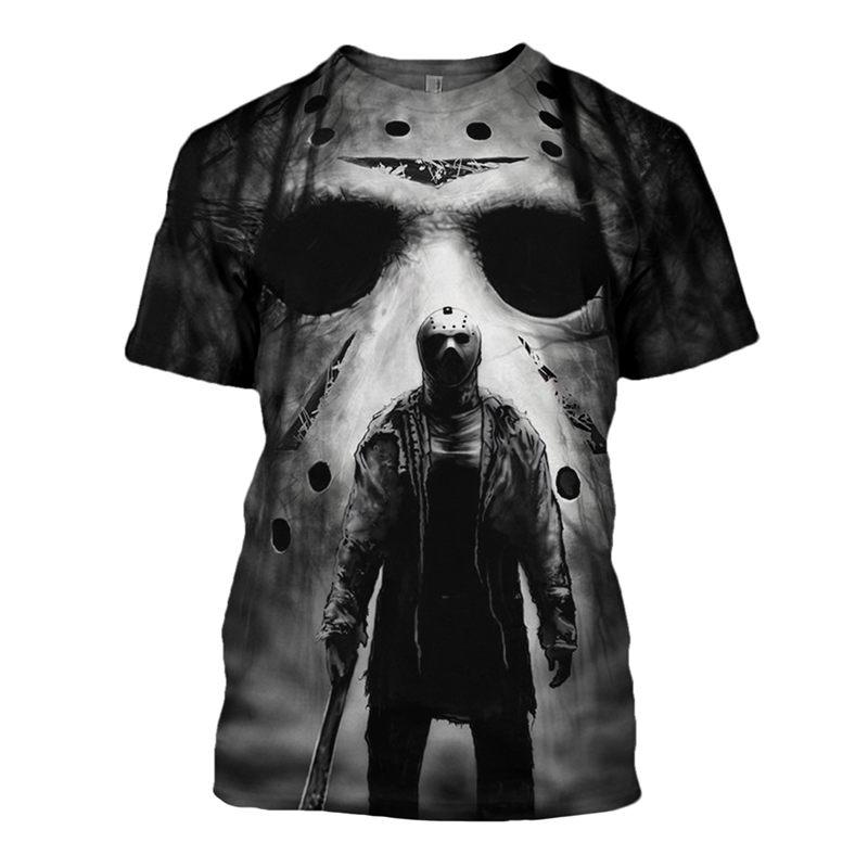 New Halloween Movie 2018 Horror Michael Myers Mask Slasher Black T Shirt S-2XL