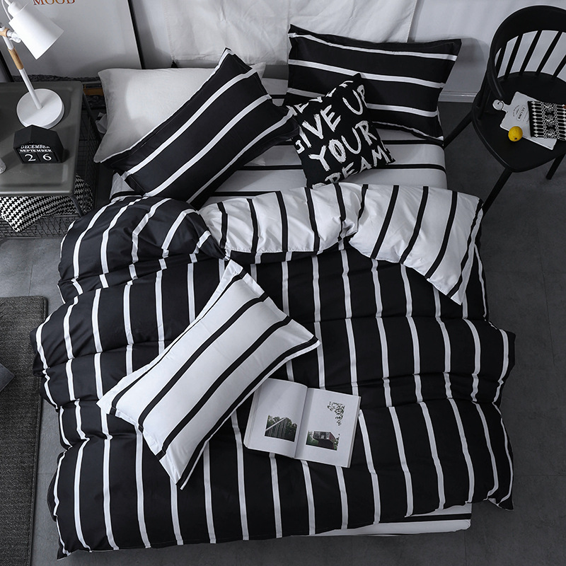 

Modern Bedding Set Geometric 3pcs (Duvet Cover Pillowcase) Comforter Bedclothes Quilt Cover Set  Full King Queen Size, 03