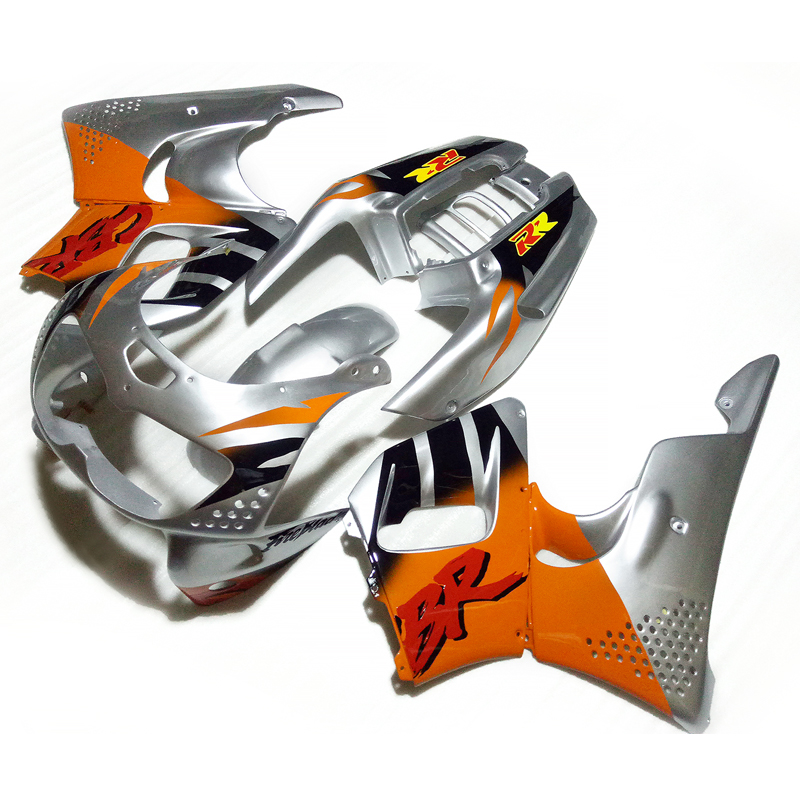 

Free custom fairing kit for Honda CBR 900RR 1996 1997 yellow silver fairings set for CBR900RR 96 97 BV71, Same as picture