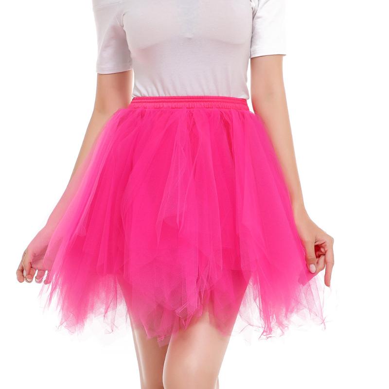 

candy colors mini short skirt for women tulle skirt women summer tutu tulle solid mini jupe femme #3, Blue