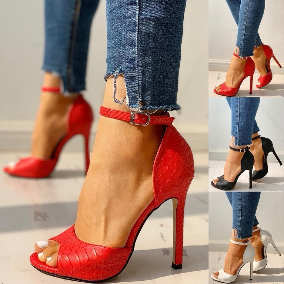 Womens Pumps Fashion 2020 Summer Sexy Exquisite Open Toe Ladies Shoes Female Increased Stiletto Super High Heel Sandals T200520