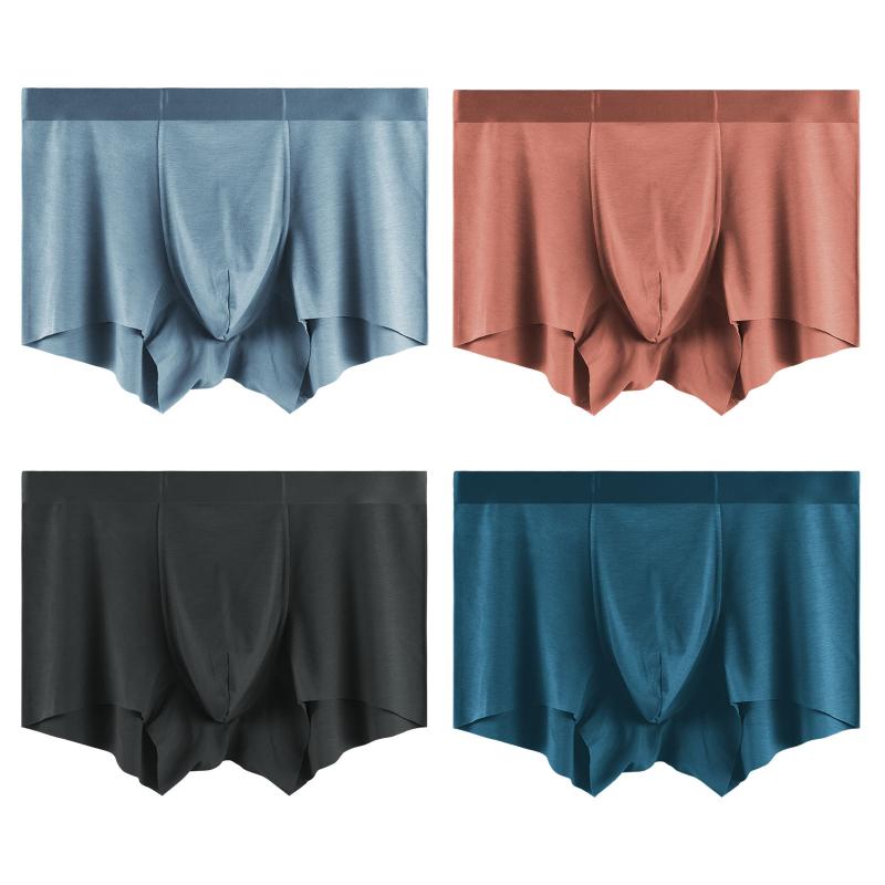 

Hot Sale Men Underwear Boxers Shorts Luxury Modal Breathable Comfortable Underpants Sexy Bikini Male Panties, Light blue