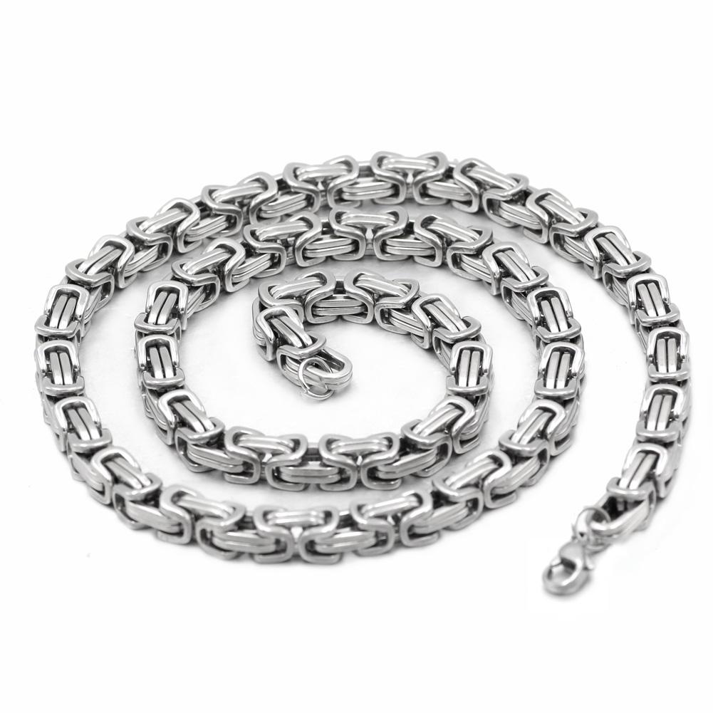 

Men stainless steel necklace viking king chain, Silver