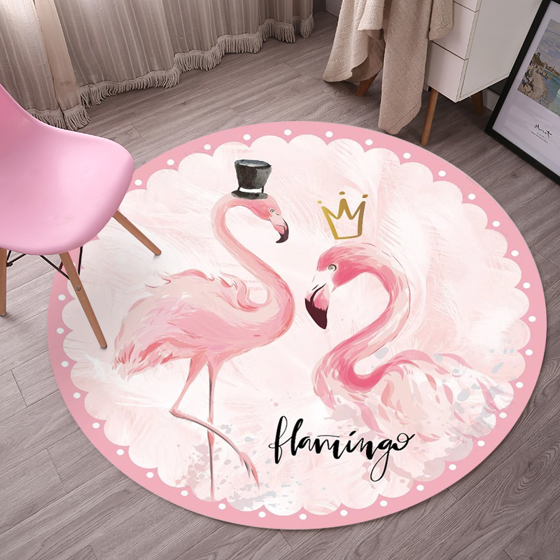 

Nordic Pink Series Round Carpets for Living Room Computer Chair Area Rug Children Play Tent Floor Mat Cloakroom Rugs and Carpets
