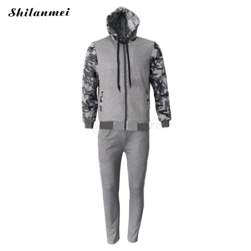 

Men's Sportswear Winter Thick Fashion Brand Tops+Pants Sets Casual Slim Fit Fleece Tracksuits Hoodies Sweatshirts Sportsuit Men, Dark grey