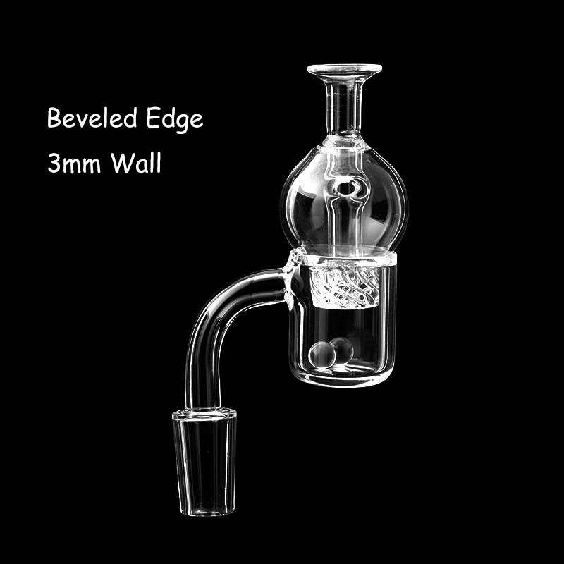 

Breacky Handmade 3mm Beveled Edge Quartz Banger Nails With Glass Spinning Carb Cap And Terp Dab Pearls Quartz Nails Suitfor Glass Smoking