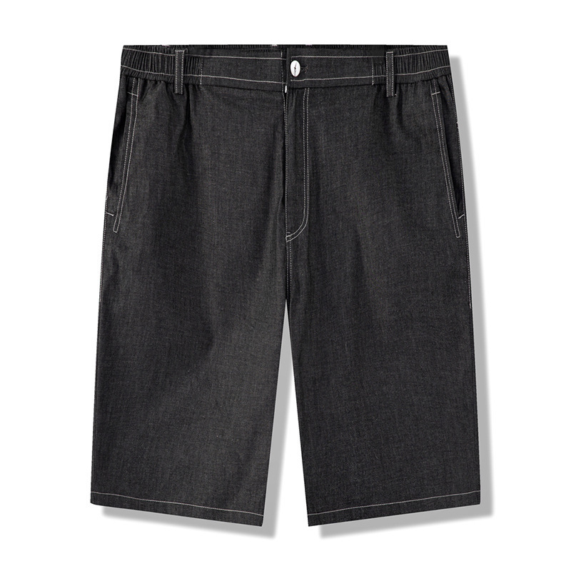 

Casual Plus Size Pants Men Cotton Black Gray Summer Male Cropped Trousers Loose High Quality Streetwear Short Pants DS501007