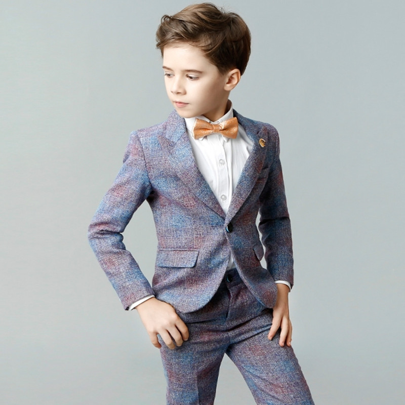 

5pcs/set(Blazer+Pants+Vest+Shirts+Bowtie) Handsome Toddler Flower Boys Wedding Show/Performance Formal Suit Sets, Multi-color