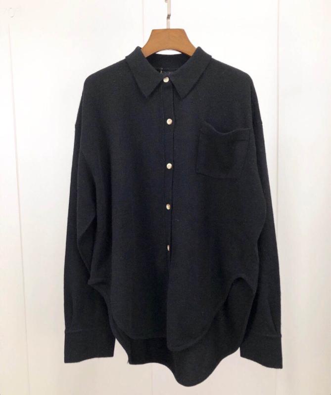 

Women Sweater 2019 Fall Winter High-end Cashmere Sweater Shirt, Black