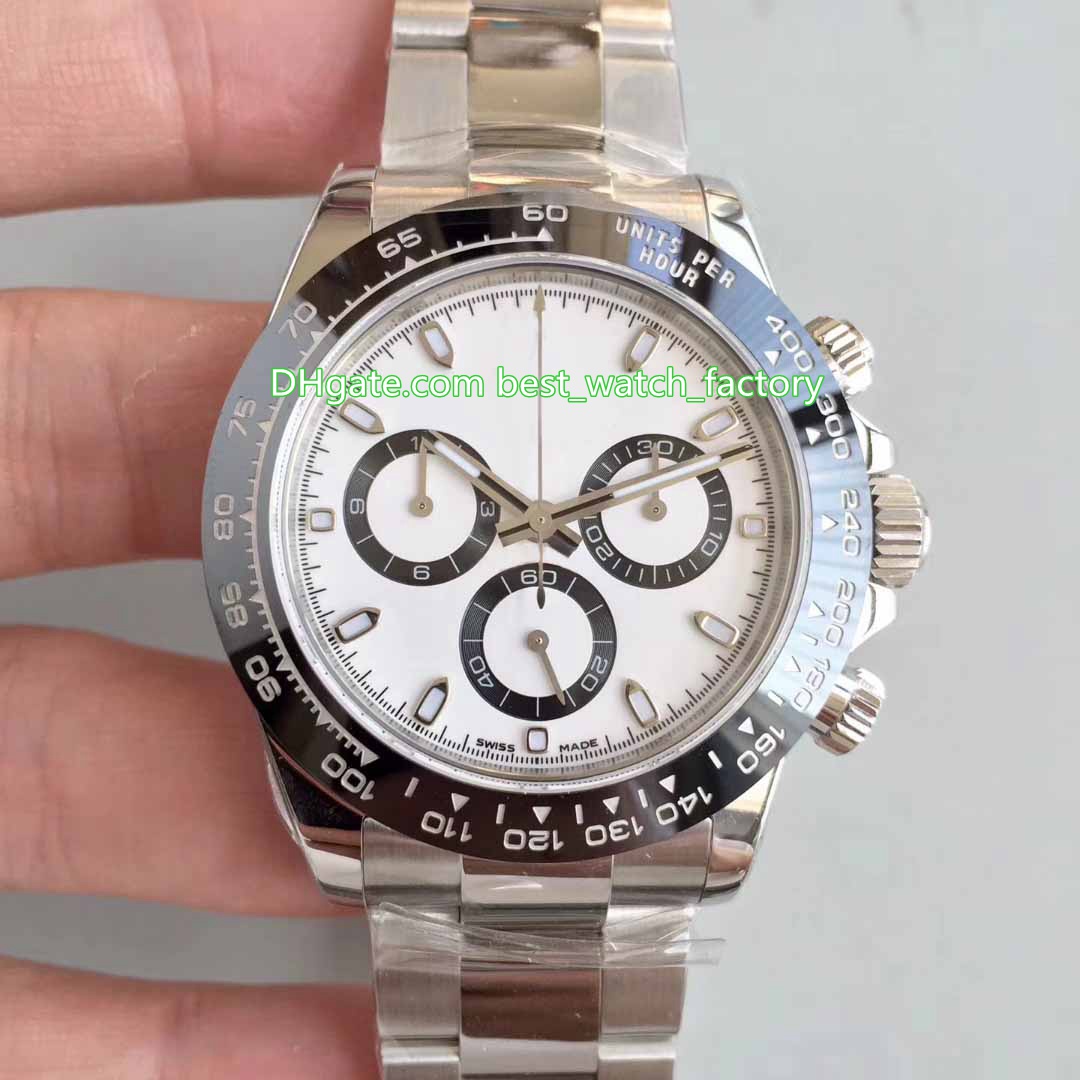 

4 Color Best Quality JH Maker 40mm Cosmograph 116520 116500 Chronograph Stainless Steel Swiss CAL.4130 Movement Automatic Mens Watch Watches