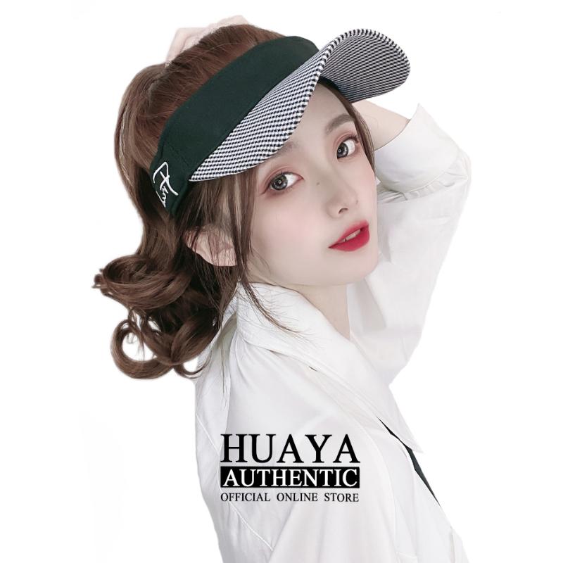 

HUAYA Women Long Wavy Ponytail Baseball Cap Wig Summer New Two In One Shade Hat Heat Resistant Synthetic False Hair, Hmy-2