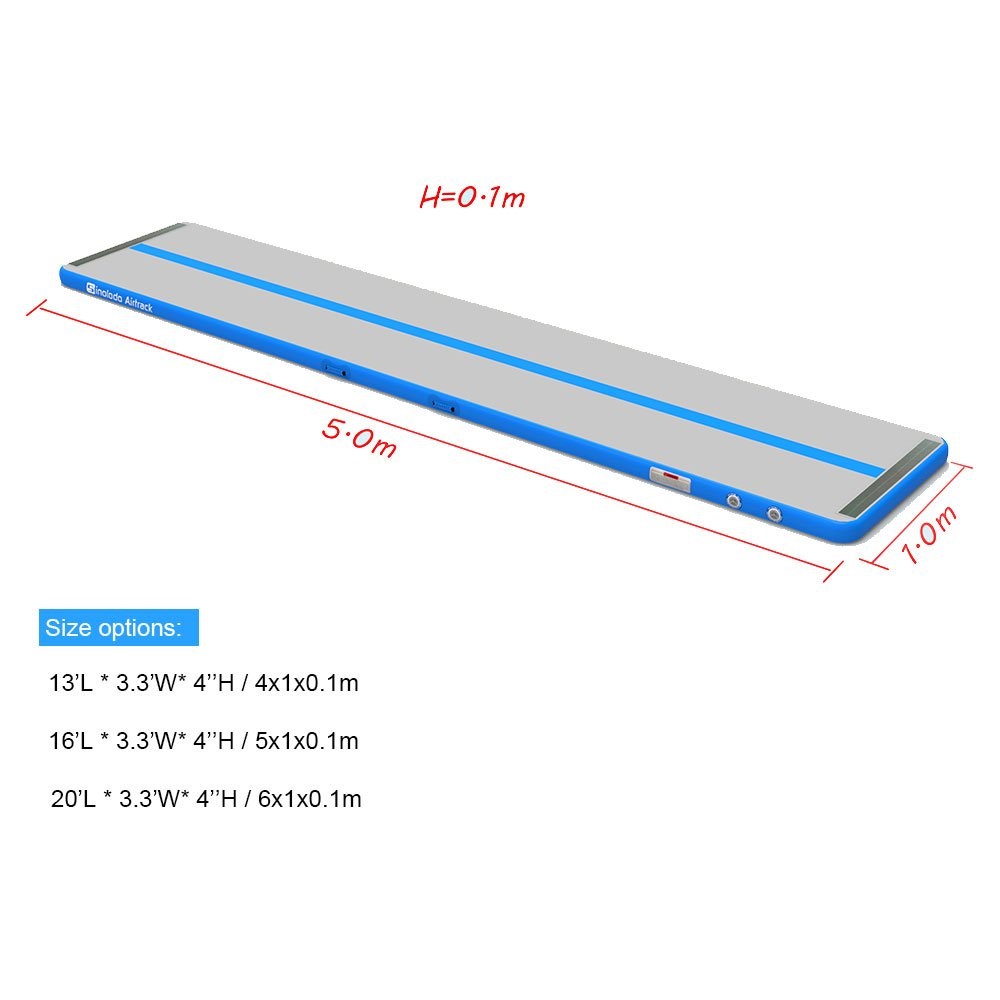 

2019 news 5*1*0.1m inflatable gymnastic mat airtrack tumbling mat for indoor/outdoor use with electric air pump