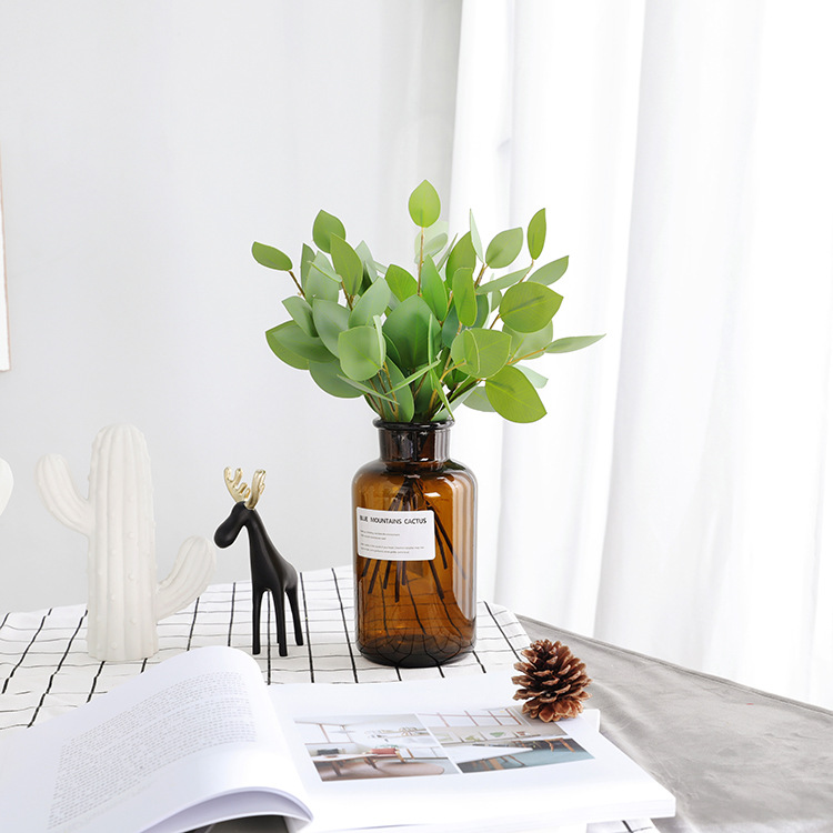 

Simulation Nordic Ins Hand Tied Bunch Eucalyptus Leaves Home Decoration High Quality Artificial Fake Flowers Eucalyptus QW65